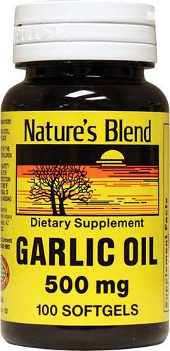 Nature's Blend Garlic Oil 500mg - 100 Softgels (2 Pack) | Supports Heart Health & Immune System | Dietary Supplement for Adults | Great for Cooking & Wellness Routines