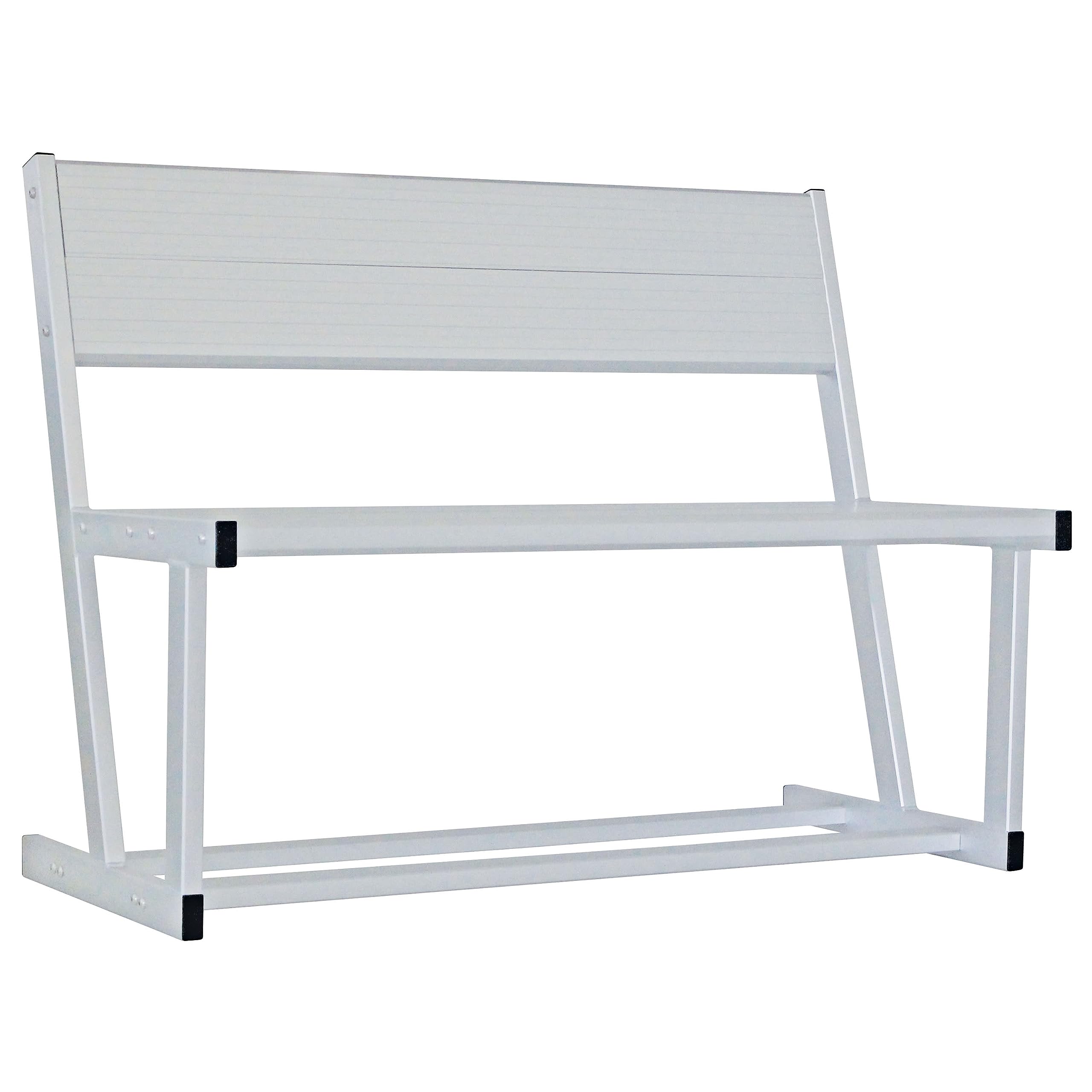 Extreme Max 3006.6641 Universal Aluminum Dock & Patio Bench - Heavy Duty Outdoor Seating for Lakeside, Deck, Garden & Backyard Relaxation