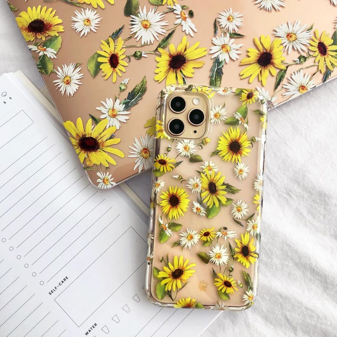 Sunflower Daisy Clear iPhone Case - Stylish & Protective Phone Cover for iPhone 11/12/13/14/15 Pro Max - Perfect for Everyday Use, Travel & Outdoor Activities
