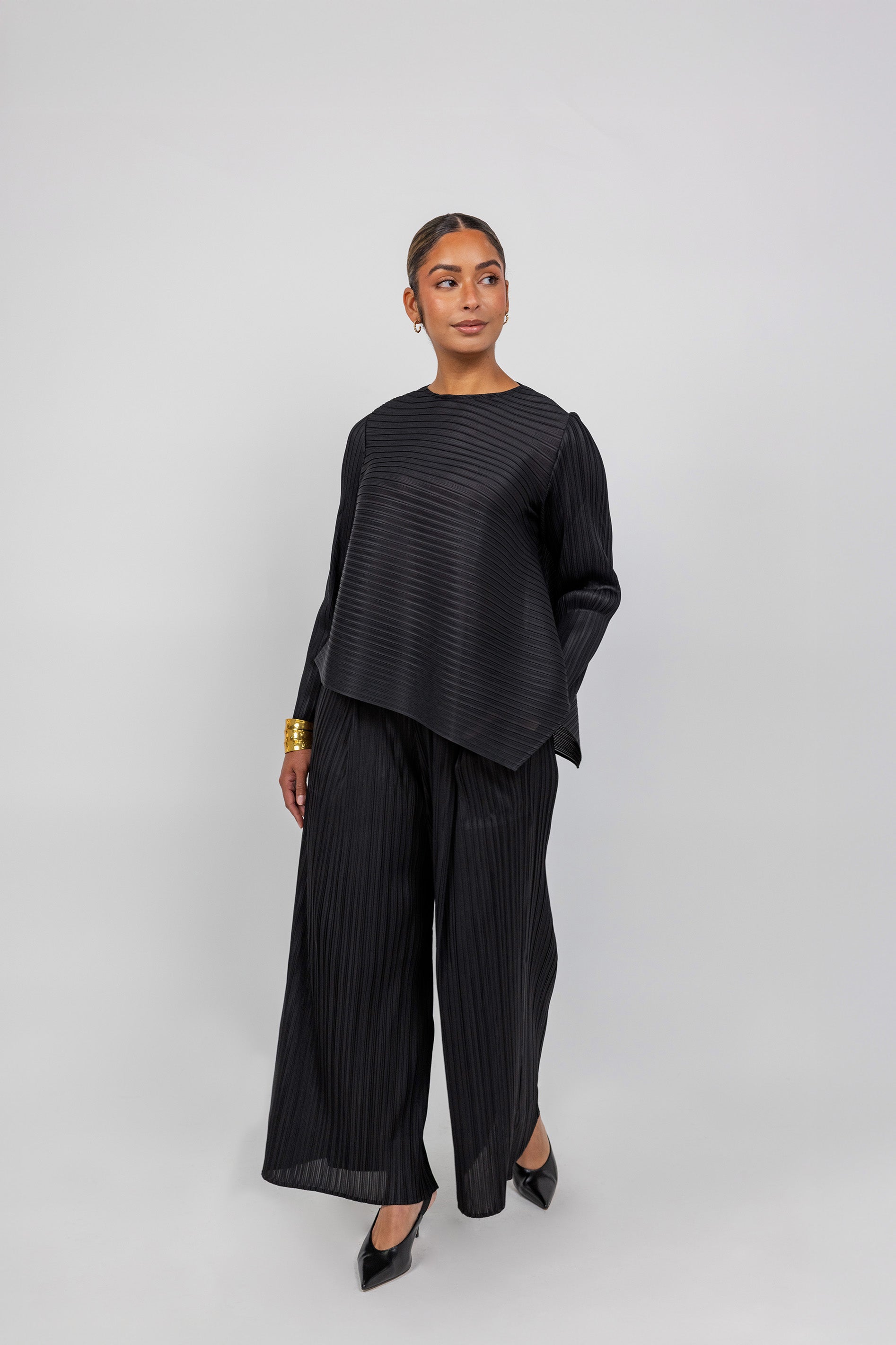 Stylish Pleated Asymmetric Tops for Women - Trendy Ruffled Blouse for Casual & Party Wear - Perfect for Date Night, Office & Special Occasions