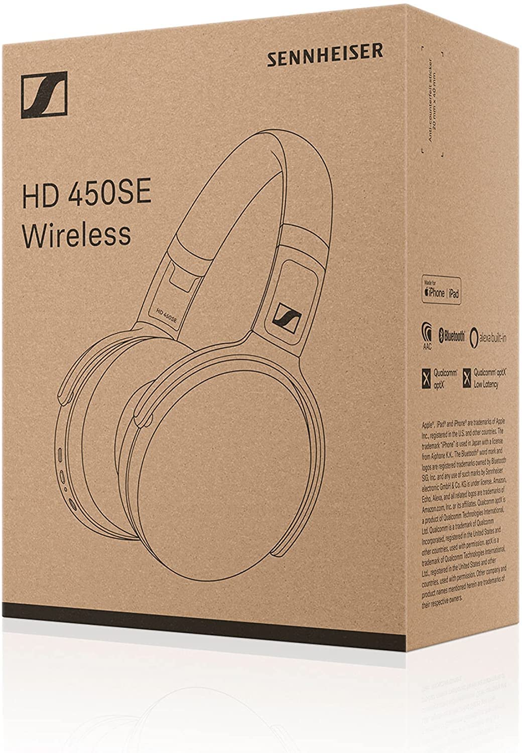 Sennheiser HD 450SE Wireless Bluetooth 5.0 Headphones with Alexa Built-in - Active Noise Cancelling Over-Ear Headphones, 30H Battery Life, USB-C Fast Charging, Foldable Design for Travel & Commuting - Black