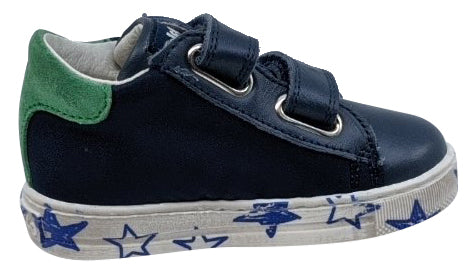 Falcotto Boys' Leryn Fashion Sneakers for Kids - Navy & Green Casual Shoes | Comfortable & Stylish for School, Play & Everyday Wear