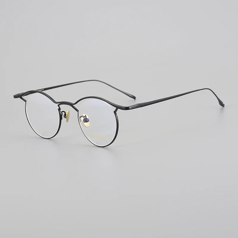 Aror Unisex Full Rim Round Titanium Eyeglasses 44901 - Lightweight & Durable Frame for Men & Women - Perfect for Reading, Work & Everyday Use