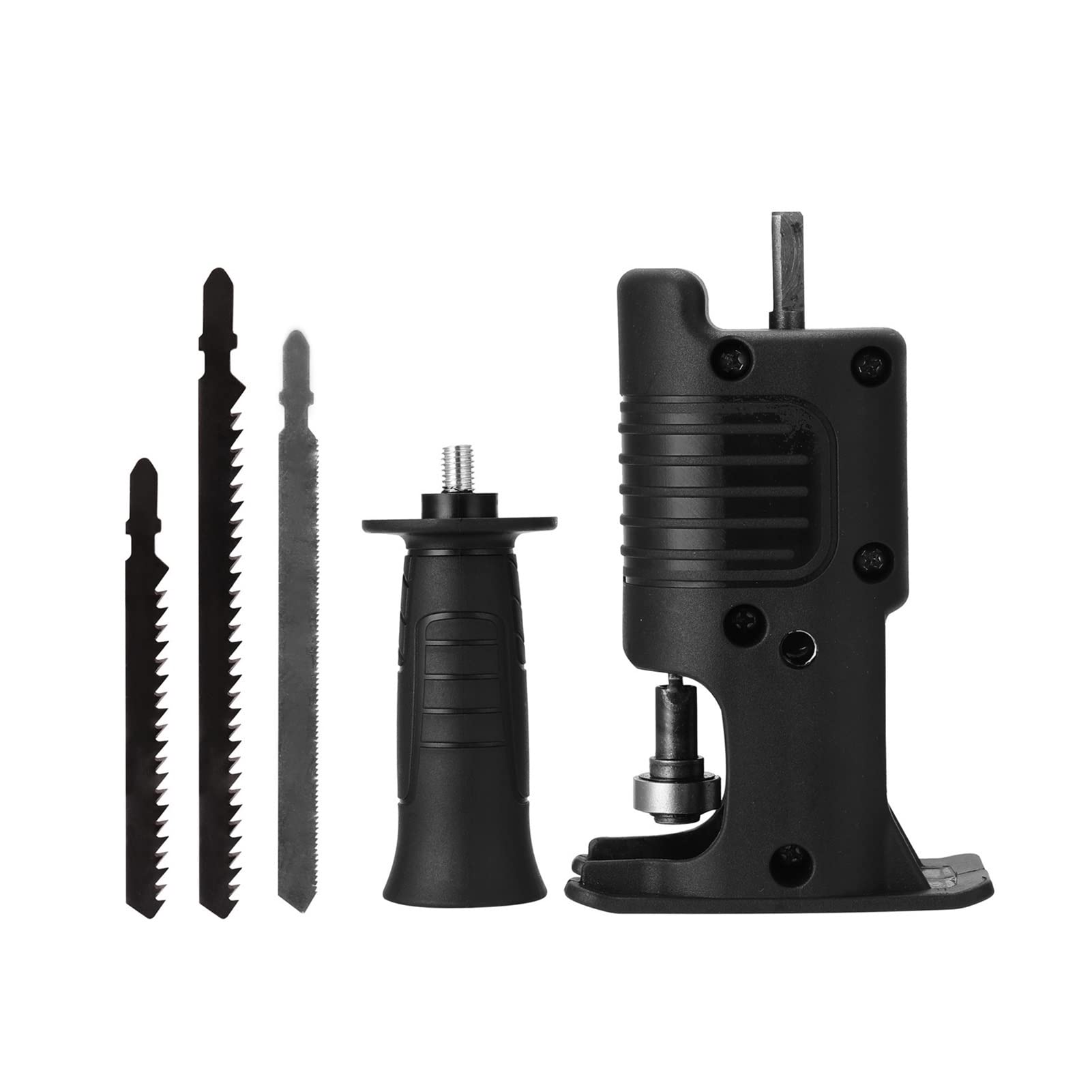 Electric Drill to Saw Converter - Woodworking Power Tool Adapter with 3 Saw Blades for DIY Projects, Home Improvement & Crafting (Reciprocating/Jigsaw Attachment)