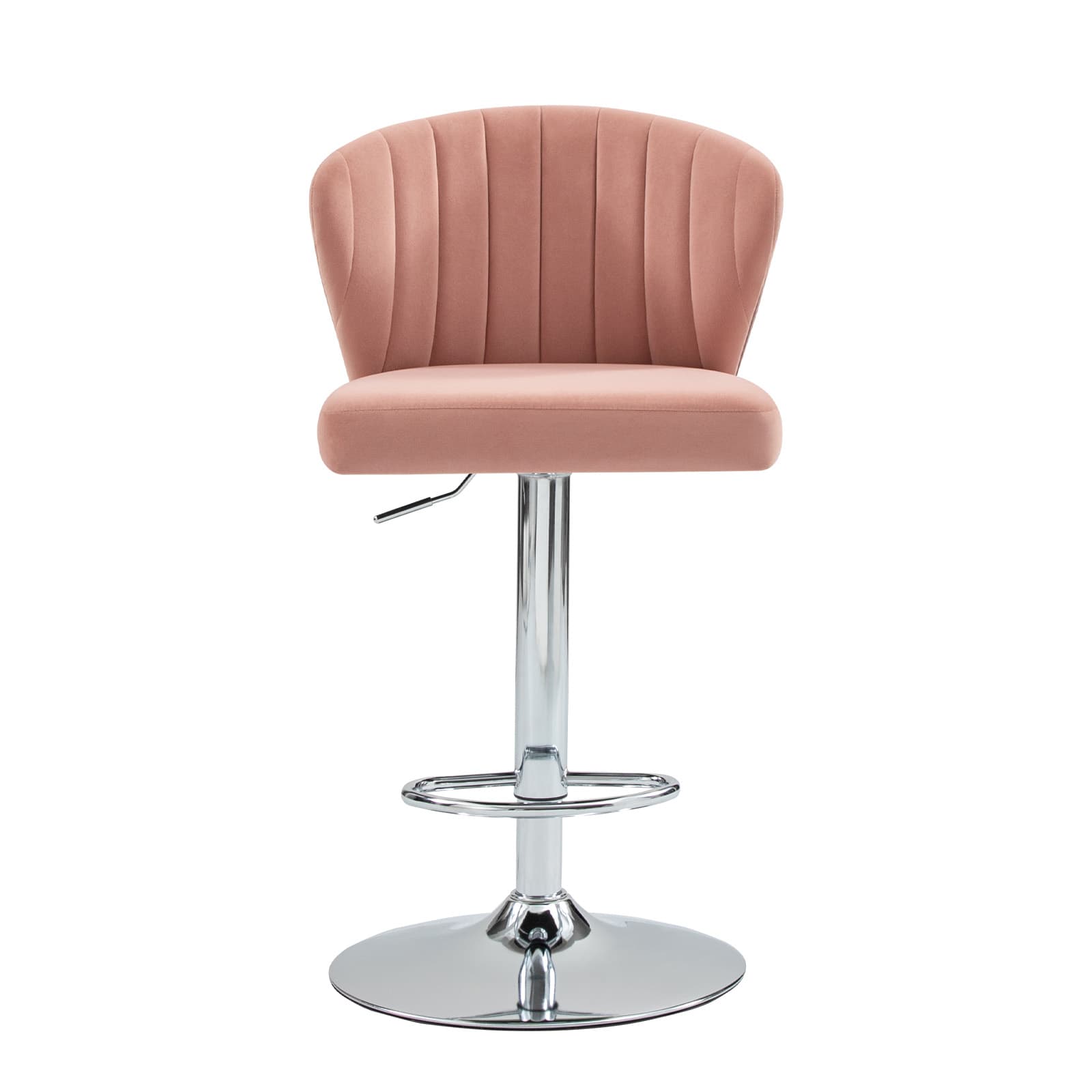 Geoff Modern Adjustable Swivel Bar Stool - Height Adjustable Kitchen Island Stool with 360° Rotation for Home, Office & Cafe Use