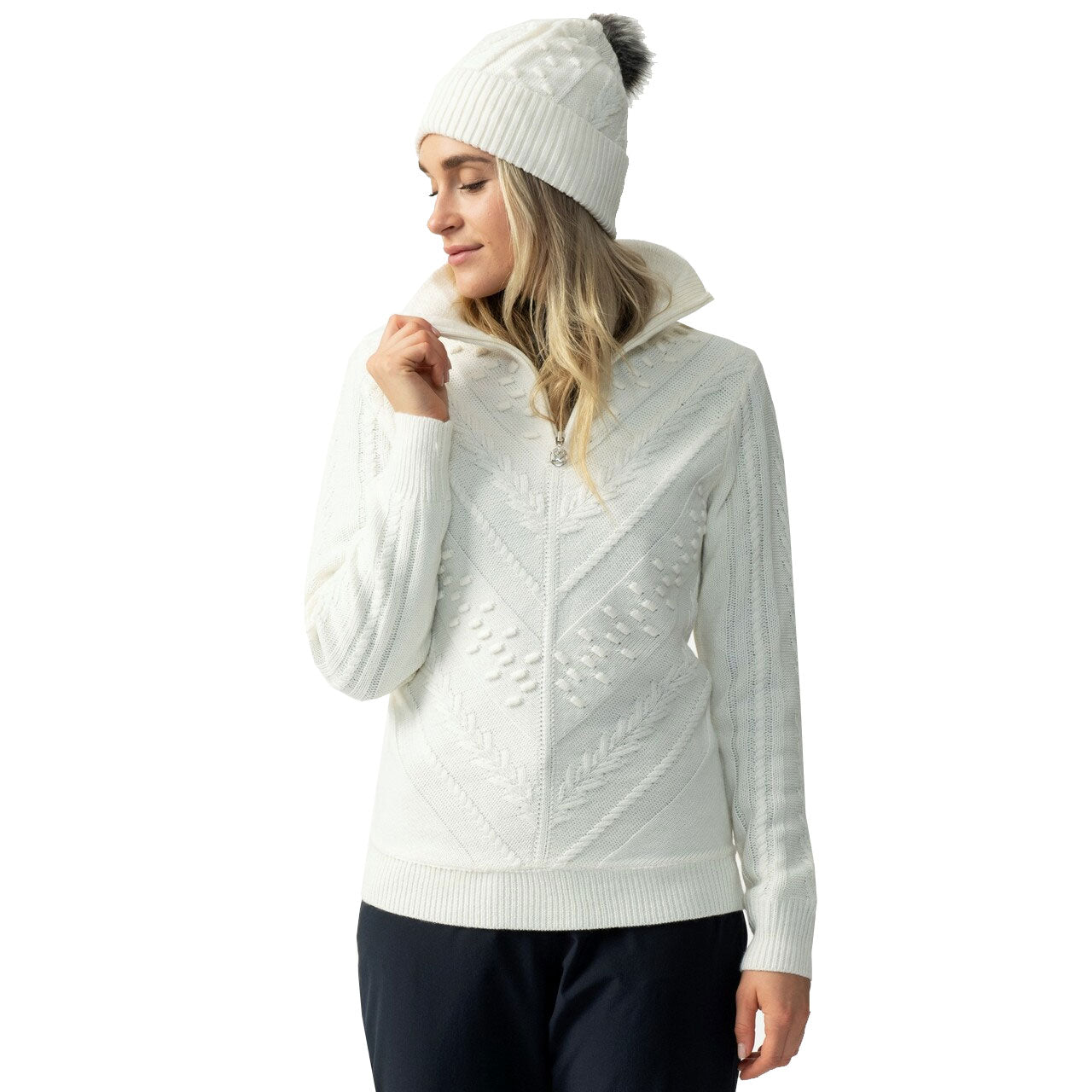 Women's 1/4 Zip Golf Sweater - Breathable & Stretchable Activewear for Golf, Running & Outdoor Sports - Perfect for Cool Weather & Layering