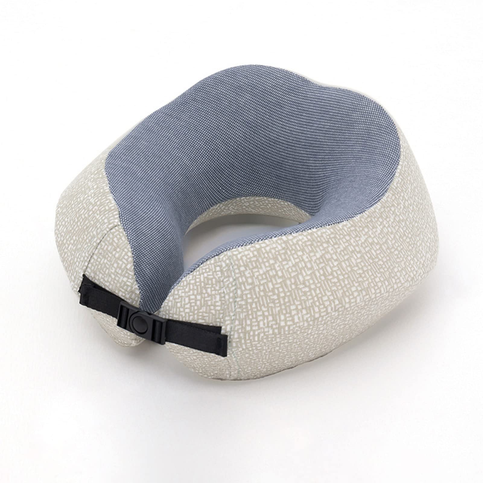 Premium Memory Foam Travel Neck Pillow for Airplane, Car & Office - Ergonomic Head & Neck Support with Removable Washable Cover (27x27x13cm, Grey) - Perfect for Long Flights, Road Trips & Work Breaks