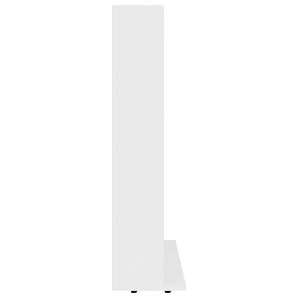 Toshilian CD/DVD Storage Shelf - 102 x 23 x 89.5 cm White Chipboard Media Cabinet for Organizing Movies, Games & Music Collections - Perfect for Living Room, Home Office or Entertainment Center