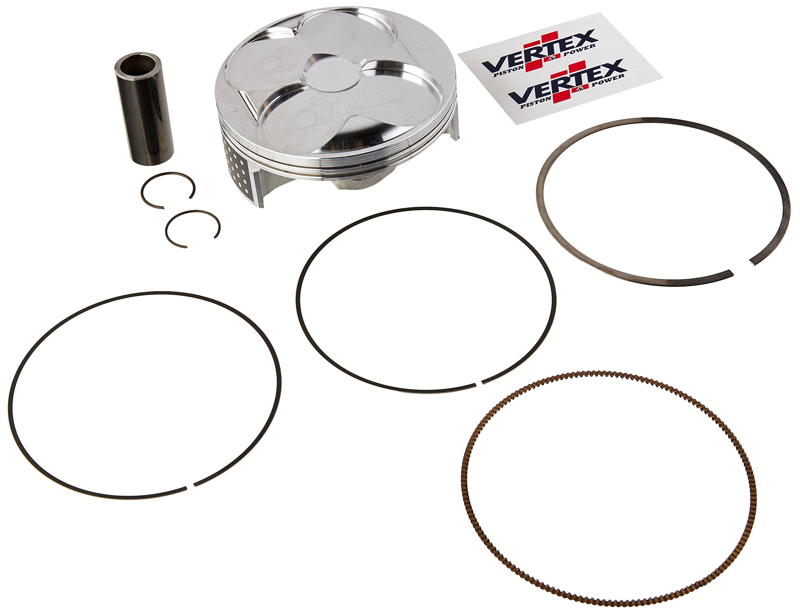 Vertex 24022A Forged High Compression Piston Kit - Performance Upgrade for Harley Davidson, Yamaha, Suzuki Motorcycles - Ideal for Racing, Engine Rebuild & Custom Bike Projects