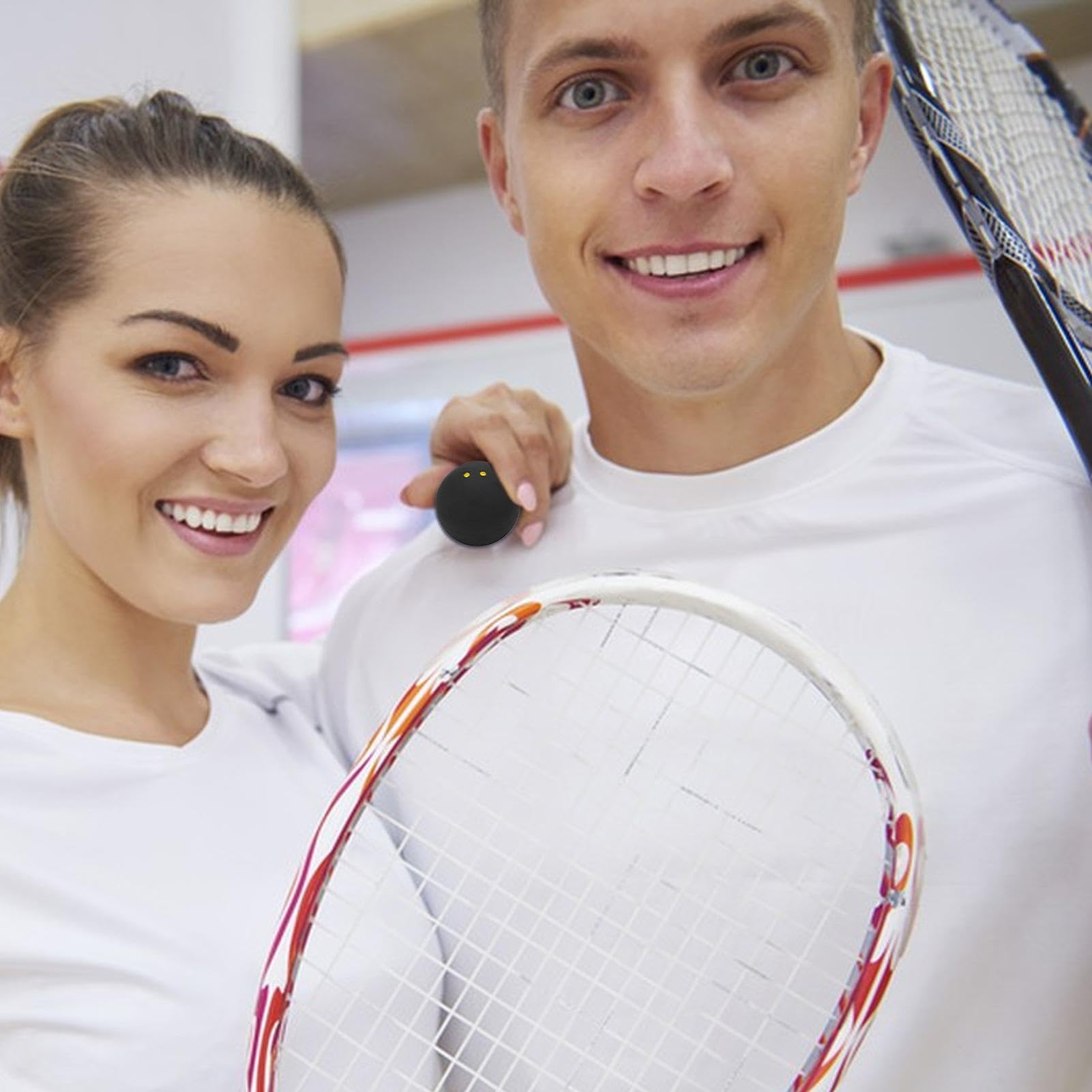 Premium 38mm Double Yellow Dot Squash Balls - High Bounce Competition Grade for Tournaments & Training | Slow Speed for Beginners | Perfect for Squash, Handball & Racket Sports Practice
