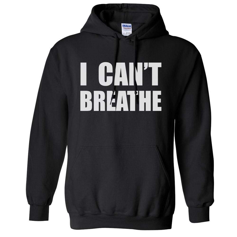 TeesAndTankYou Unisex 'I Can't Breathe' Hoodie Sweatshirt - Comfortable Pullover for Casual Wear, Street Style & Social Awareness