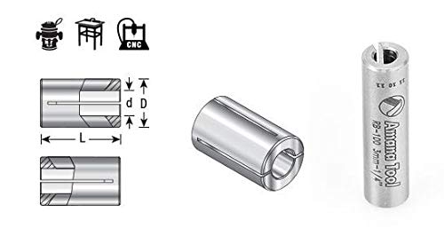 Amana Tool RB-104 High Precision Steel Router Collet Reducer - 8mm Outer Diameter x 6mm Inner Diameter for CNC, Woodworking & Metalworking Tools | Perfect for Router Bit Adapters & Precision Machining