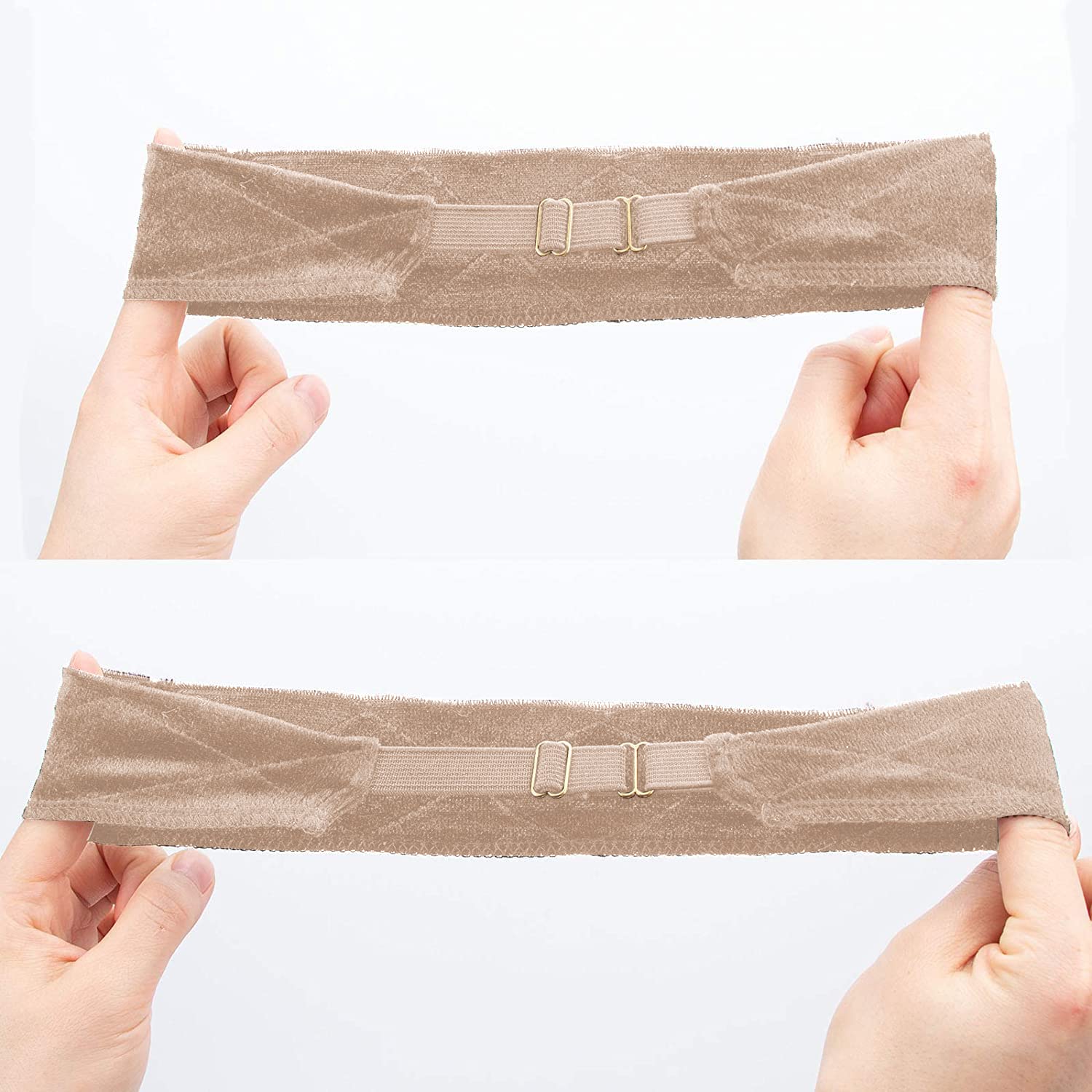 GEX Adjustable No-Slip Wig Grip Band - Elastic Velvet Wig Cap for Secure Hold (Beige) | Perfect for Daily Wear, Cosplay & Hair Loss Solutions