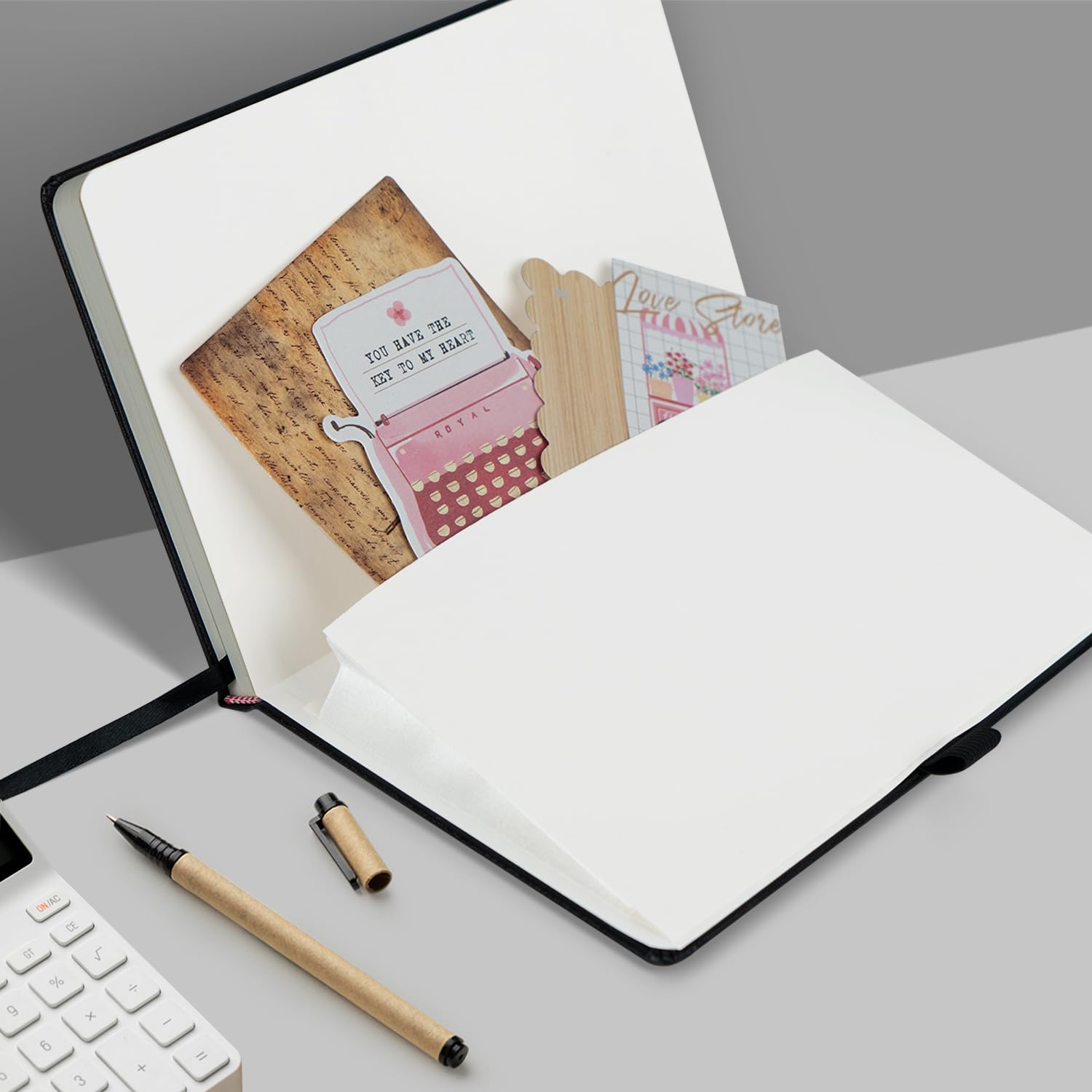 8-Pack A5 Lined Hardcover Notebooks - 100 GSM Thick Paper, 160 Pages (5.5