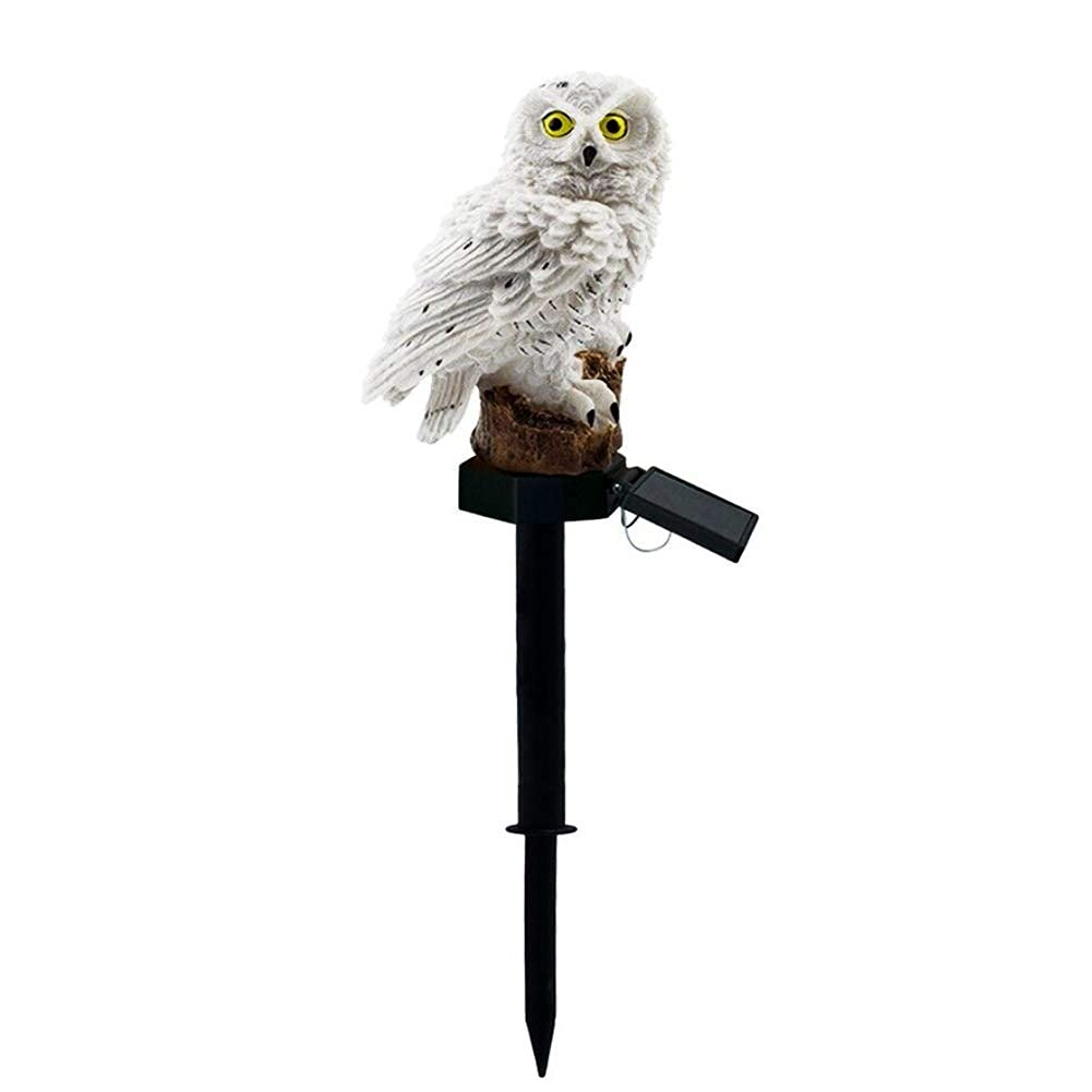 Solar-Powered White Owl Garden Stake Lights - Waterproof Outdoor Landscape Lighting for Lawn, Patio, Yard & Walkway | Warm White LED Decor for Nighttime Ambiance & Pathway Safety