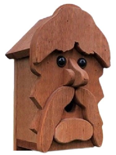 Rustic Lumberjack Birdhouse - Handcrafted Wooden Bird House for Garden & Outdoor Decor | Perfect for Backyard, Patio, and Nature Lovers