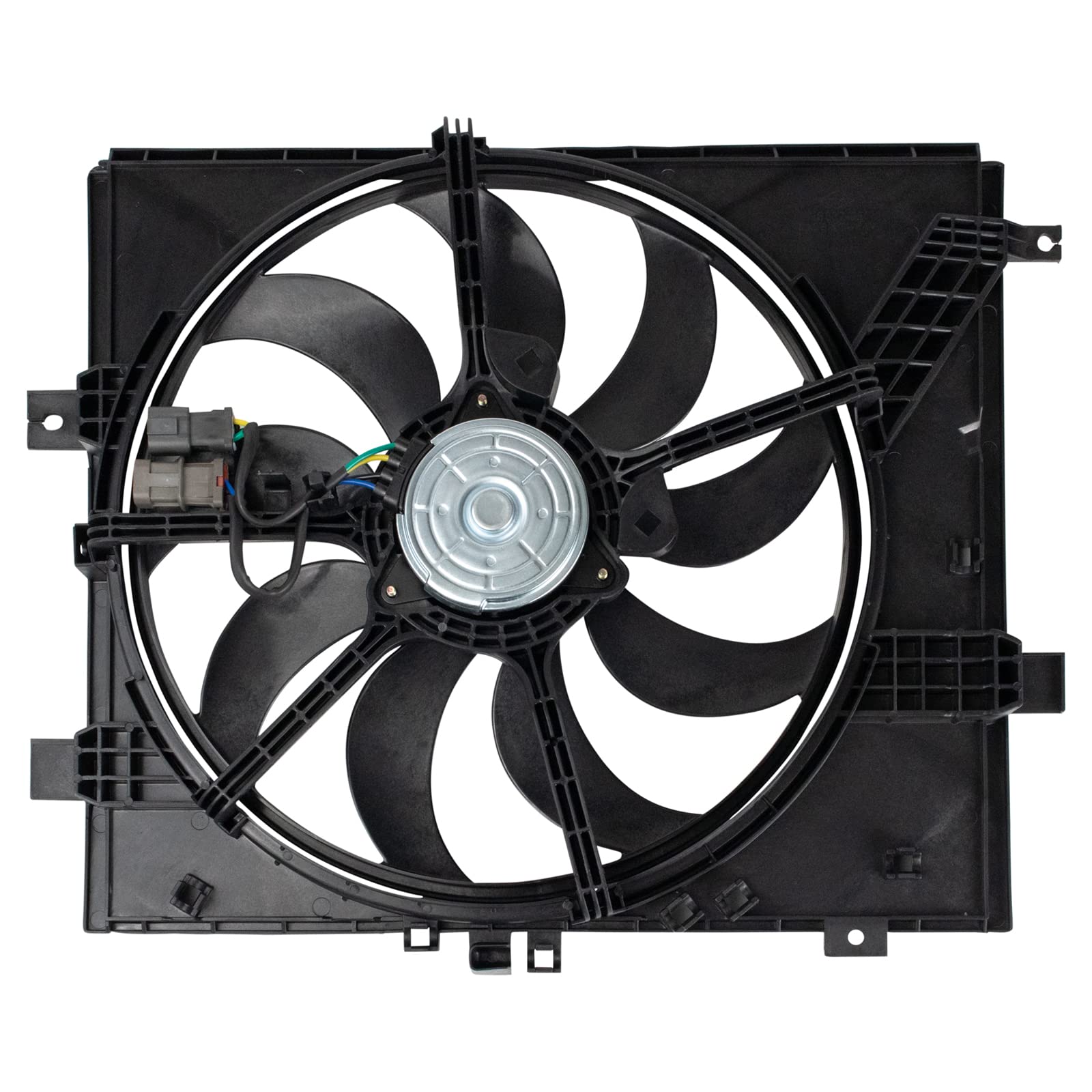 TRQ Radiator Cooling Fan Assembly Compatible with 2013-2019 Nissan Versa NI3115143 - Replacement Cooling Fan for Nissan Versa Note Sedan - Perfect for Engine Overheating Prevention & Summer Driving