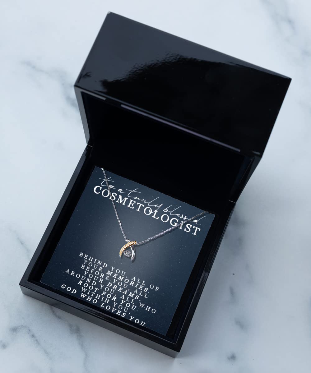 Professional Cosmetologist Necklace - Meaningful Gift for Hairdressers & Beauty Professionals - Gold & Silver Jewelry for Men & Women - Perfect for Appreciation Gifts & Work Wear