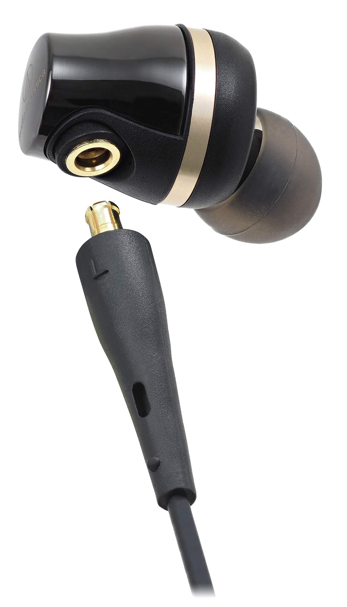 Audio-Technica ATH-CKR100iS High-Resolution In-Ear Headphones with In-Line Mic & Control - Premium Sound for Music Lovers, Commuters & Audiophiles