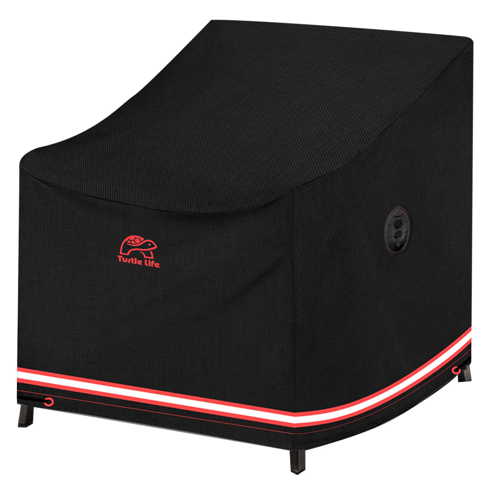 Heavy Duty Waterproof Patio Chair Cover - Durable Outdoor Armchair Sofa Cover - Fade Resistant Black Lawn Furniture Protector 37