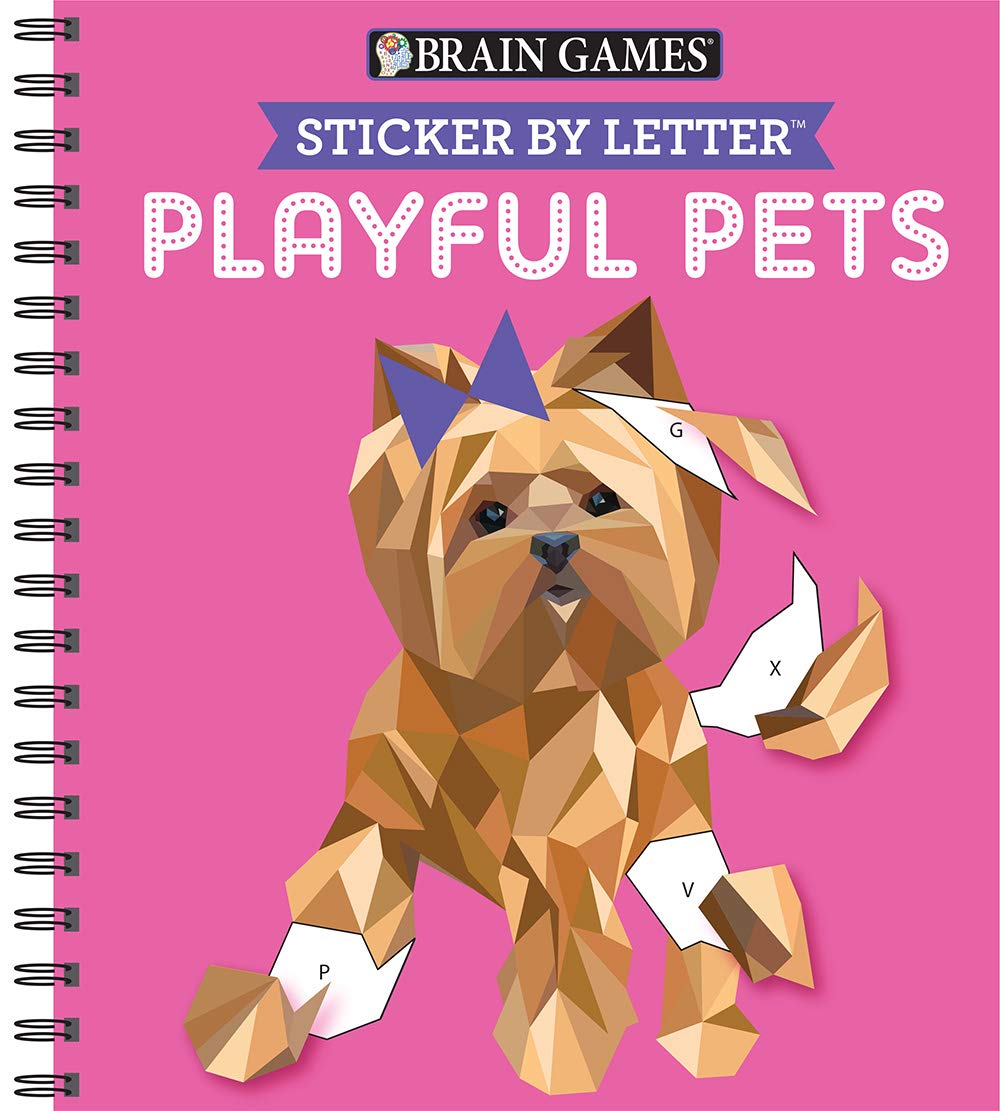 Playful Pets Sticker by Letter - Kids Activity Book for Brain Games & Learning Fun