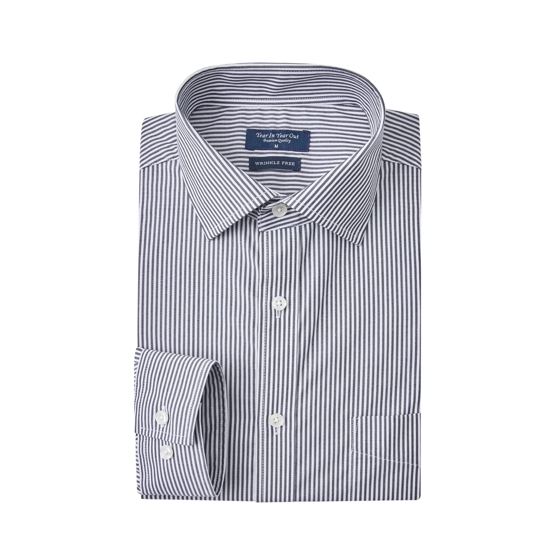 Wrinkle Free Dress Shirt for Men - Regular Fit Long Sleeve Wrinkle Resistant Business Shirt | Perfect for Office, Wedding & Formal Occasions
