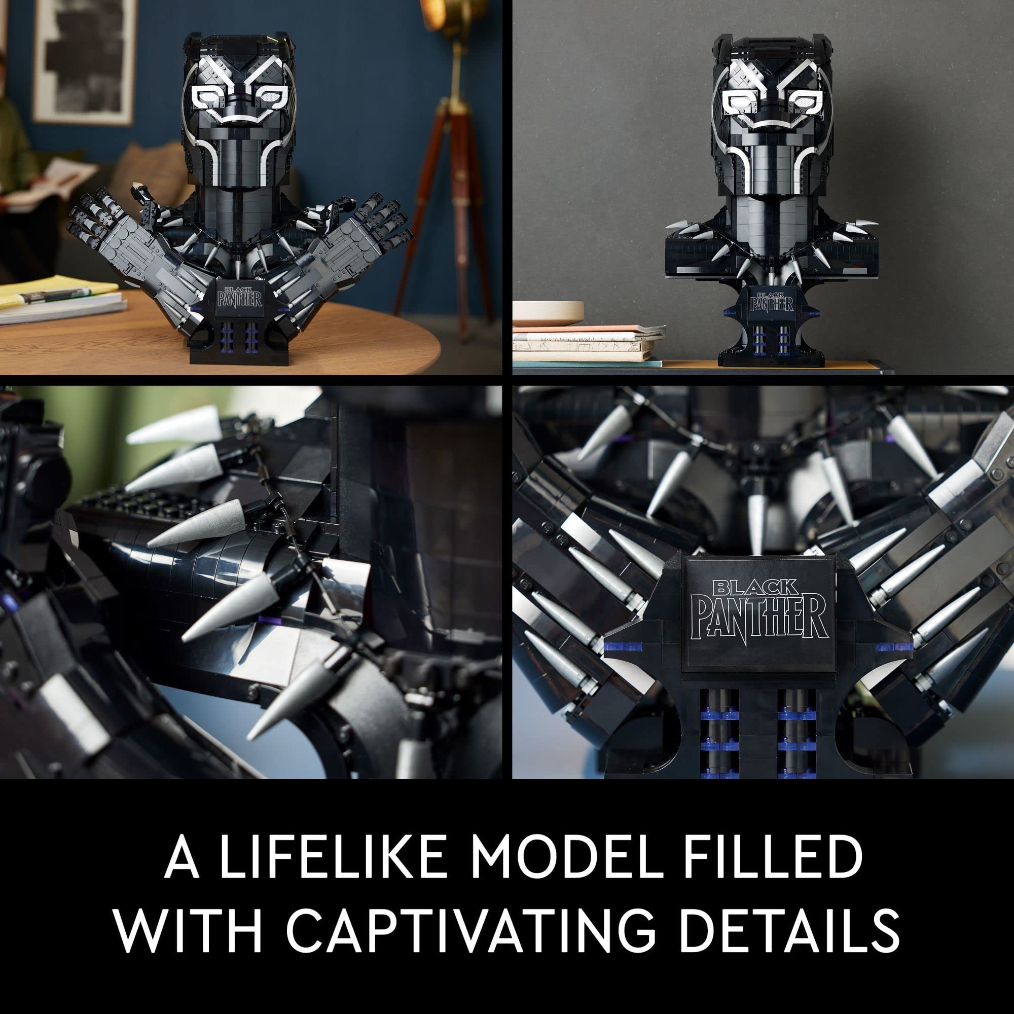 LEGO Marvel Black Panther King T'Challa Building Set 76215 - Wakanda Forever Collectible Superhero Model Kit for Adults & Teens | Avengers Infinity Saga Display Piece | Perfect for Marvel Fans & Collectors