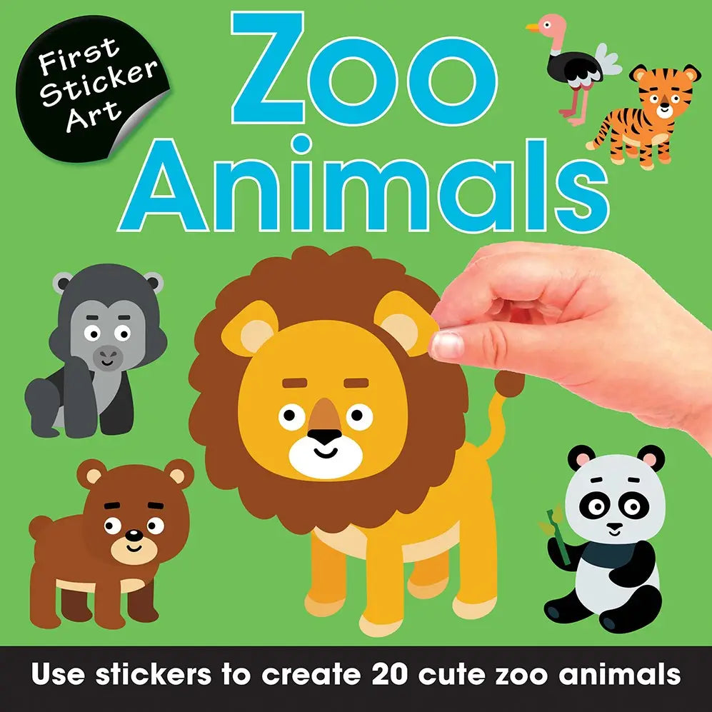 First Sticker Art: Zoo Animals - Creative DIY Sticker Activity Book for Kids, Fun & Educational Animal Stickers for Toddlers & Preschoolers - Perfect for Travel, Birthday Gifts & Classroom Activities