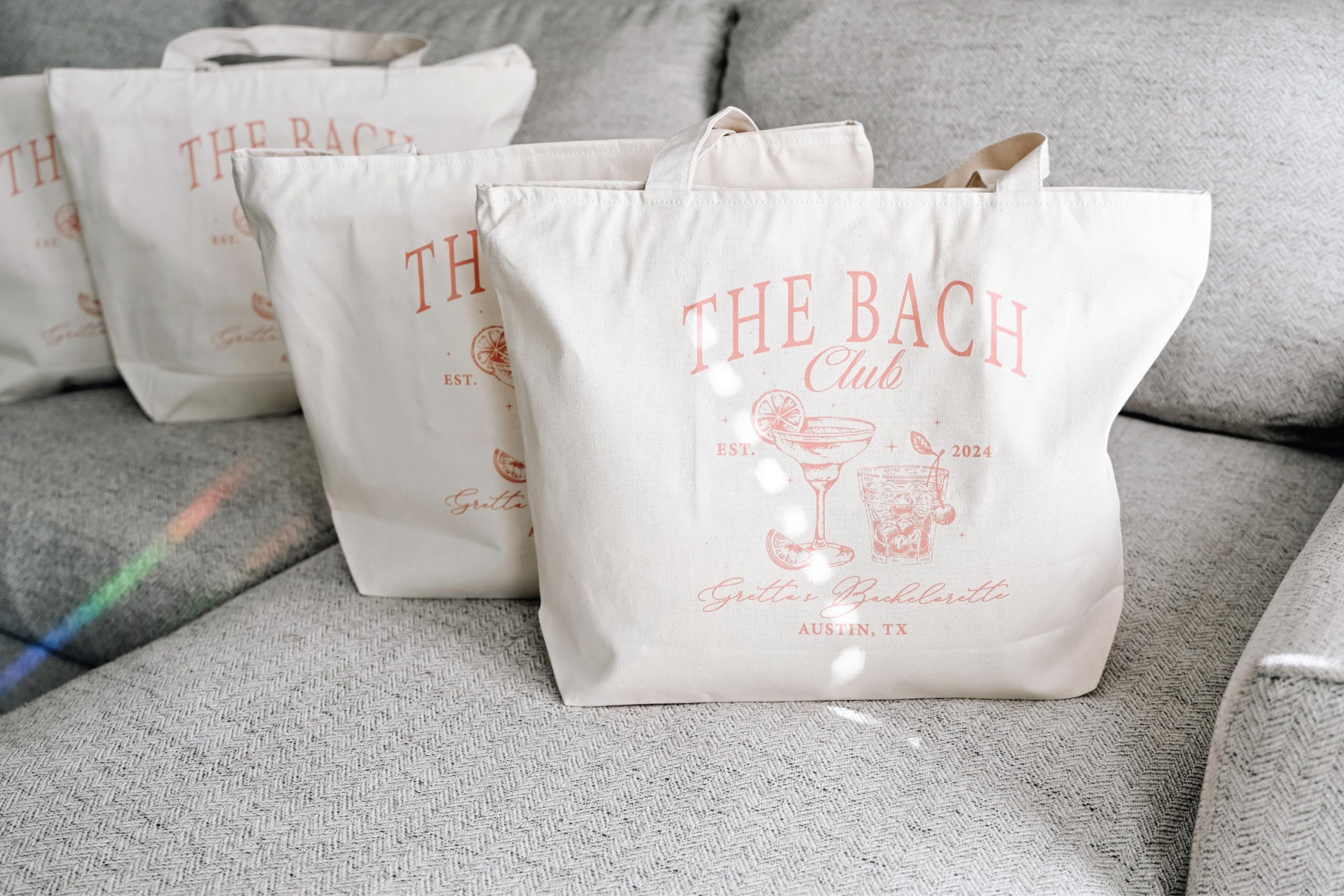 Custom Bachelorette Party Tote Bags - Personalized Bridal Shower Gifts for Bride, Bridesmaids & Maid of Honor - Perfect for Beach Bachelorette Parties & Proposal Gifts