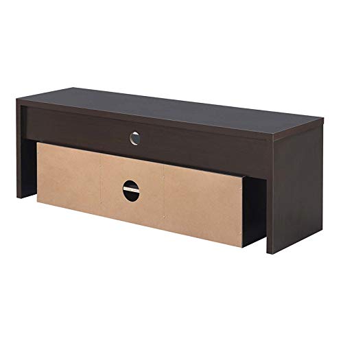 Pemberly Row 60 Inch TV Stand Entertainment Center Console - Espresso Finish for Living Room, Home Theater & Media Storage