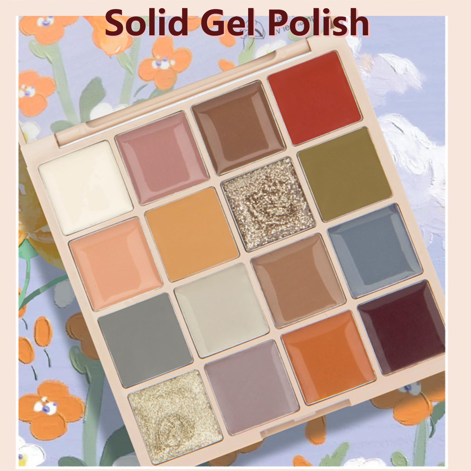 16 Colors Solid Gel Nail Polish Set with Detachable Brush - Waterproof Neon & Nude Gel Polish for Summer - Professional Salon Quality Manicure at Home, DIY Nail Art, Party & Wedding Nails