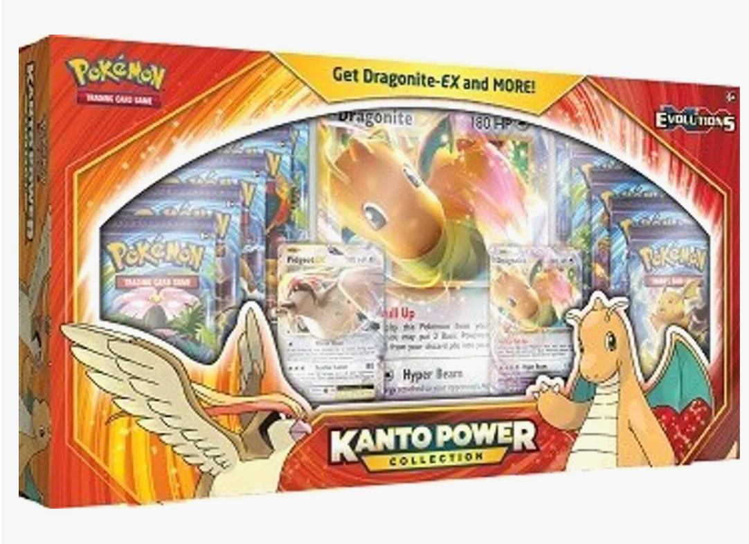 Dragonite EX & Pidgeot EX Kanto Power Collection - Rare Pokemon Trading Cards for Collectors & Battles | Perfect for Tournaments & Gifts