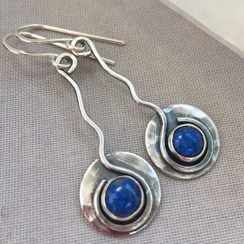 Dark Blue Stone Metal Jewelry - Elegant Handmade Pendant Necklace for Women | Perfect for Evening Parties, Weddings & Special Occasions