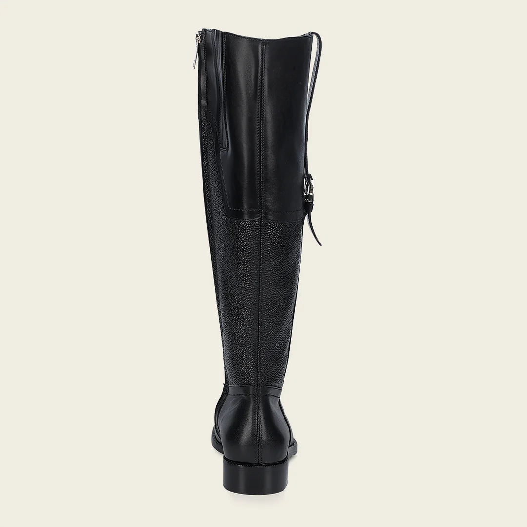 Franco Cuadra Black Leather Riding Boots for Women - Equestrian & Fashion Knee High Boots for Horseback Riding & Stylish Outfits