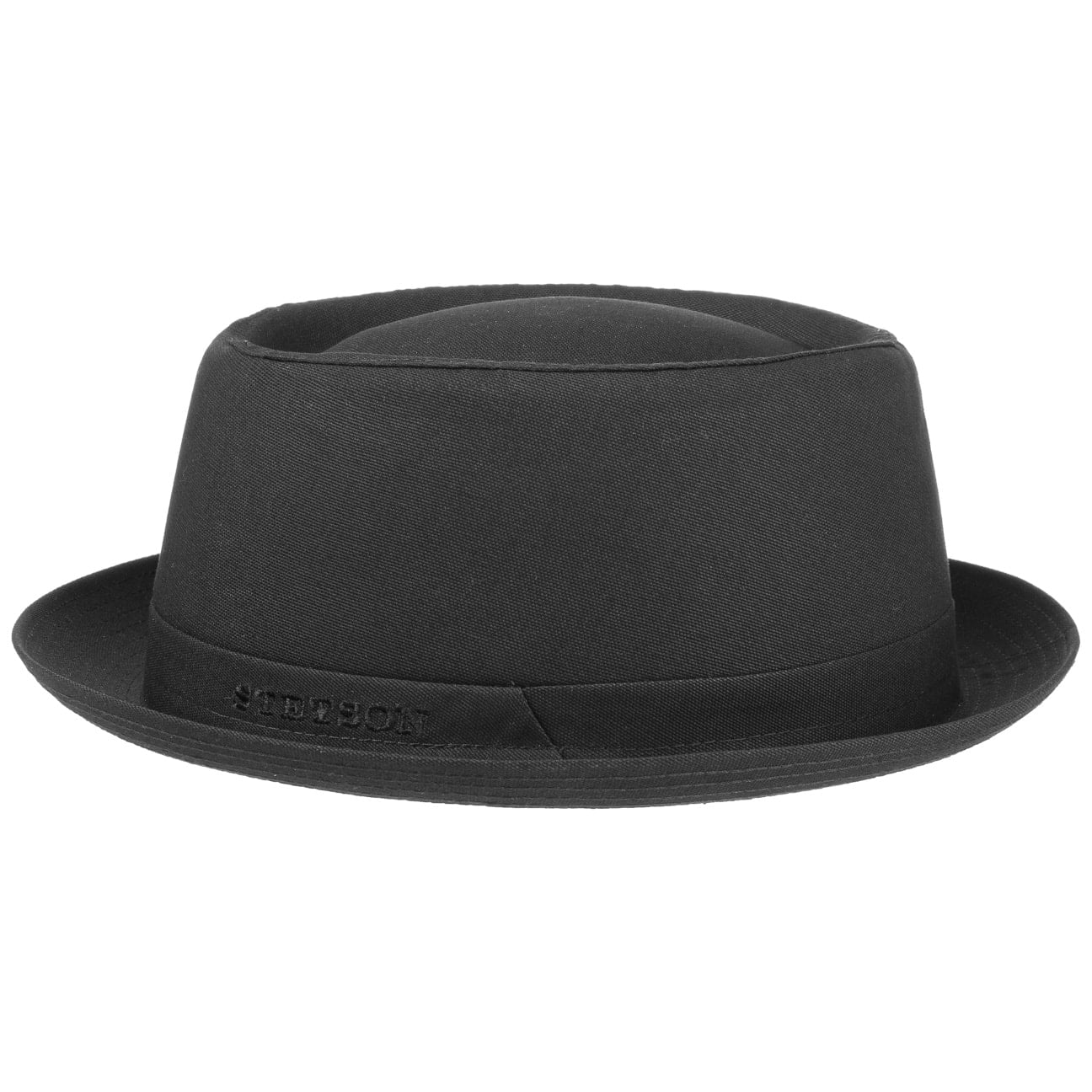 Stetson Athens Cotton Pork Pie Hat for Men - Classic Summer Fedora with Brim, Breathable & Lightweight - Perfect for Outdoor, Travel, and Casual Wear