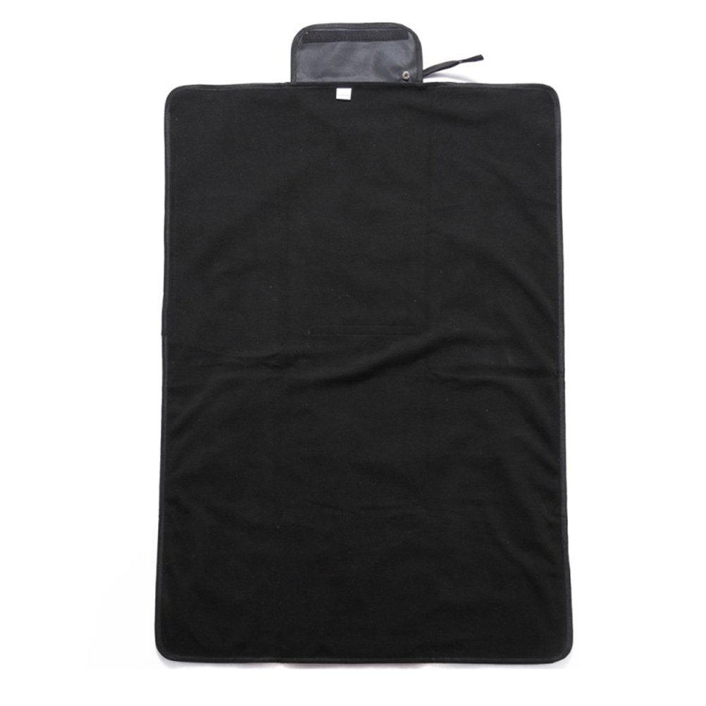 TEHAUX Waterproof Dog Blanket - Large Fleece Pet Blanket for Outdoor Travel, Picnic, Beach & Camping - Soft Warm Bed Mat for Dogs & Cats - Size M (Black) - Perfect for Hiking, Car Rides & Cozy Home Use