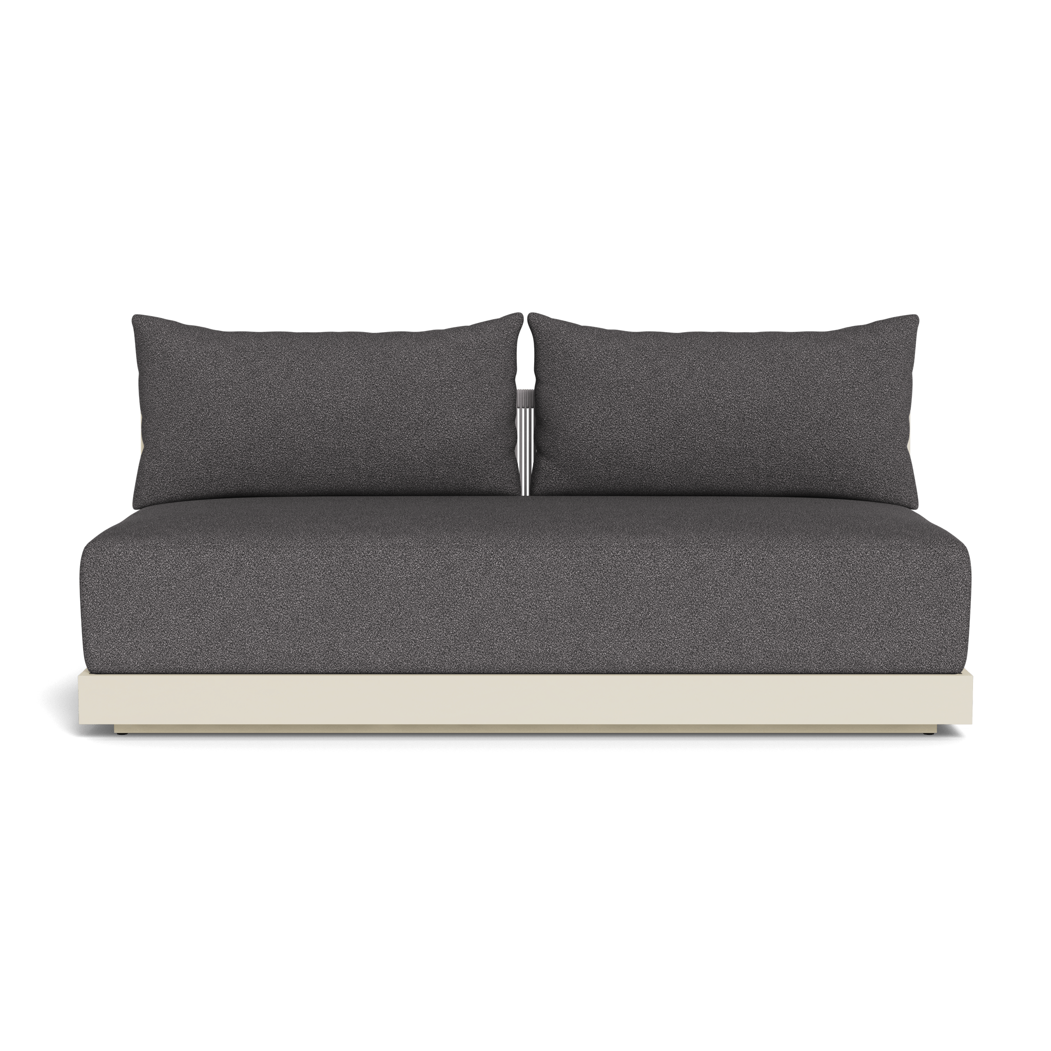 Antigua 2-Seat Armless Sofa - Modern Compact Loveseat for Small Spaces, Living Room, Apartment, or Office - Comfortable Fabric Upholstery for Relaxing and Lounging