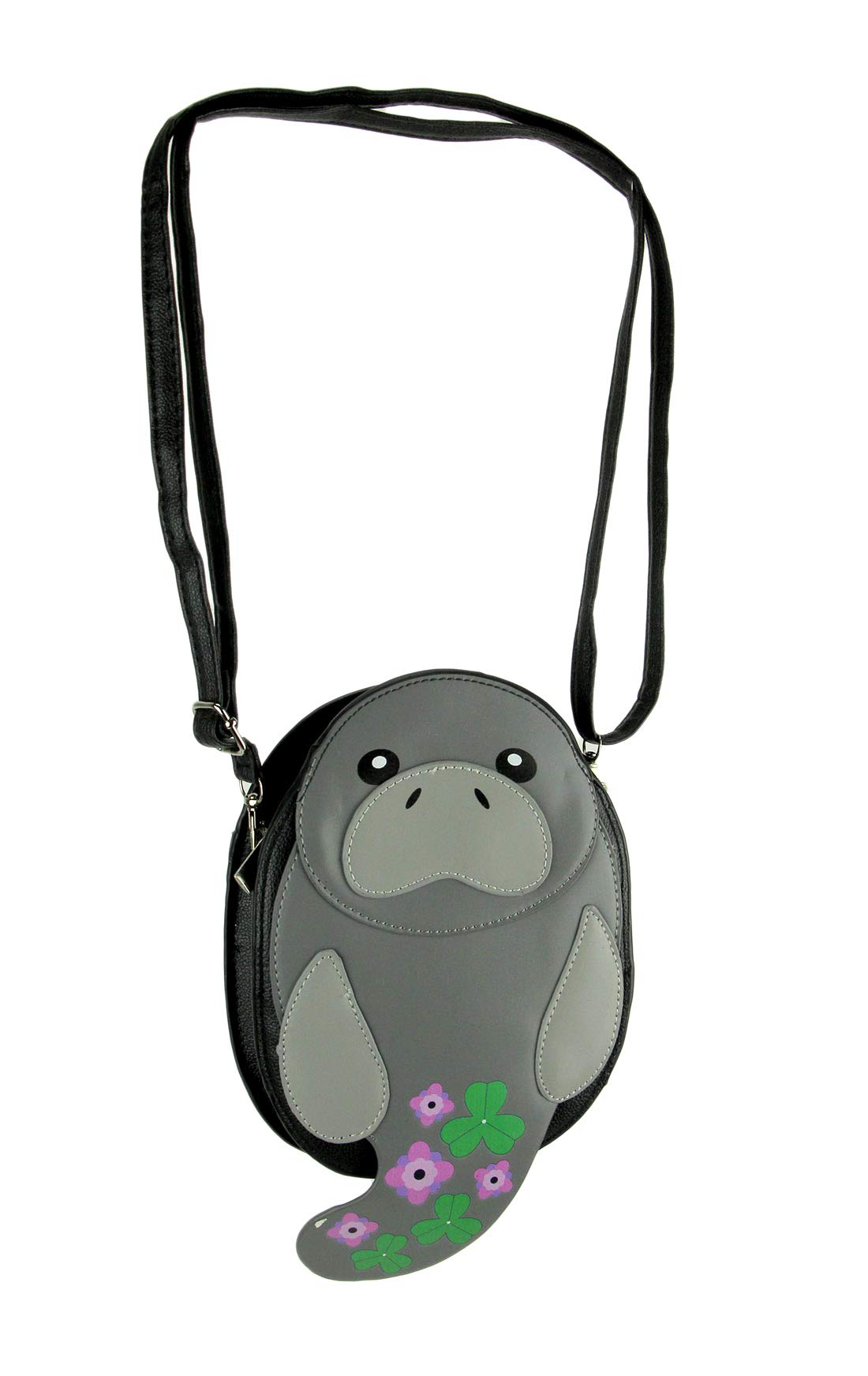 Grey Manatee Crossbody Purse - Stylish Vegan Leather Shoulder Bag for Women | Perfect for Travel, Shopping & Everyday Use