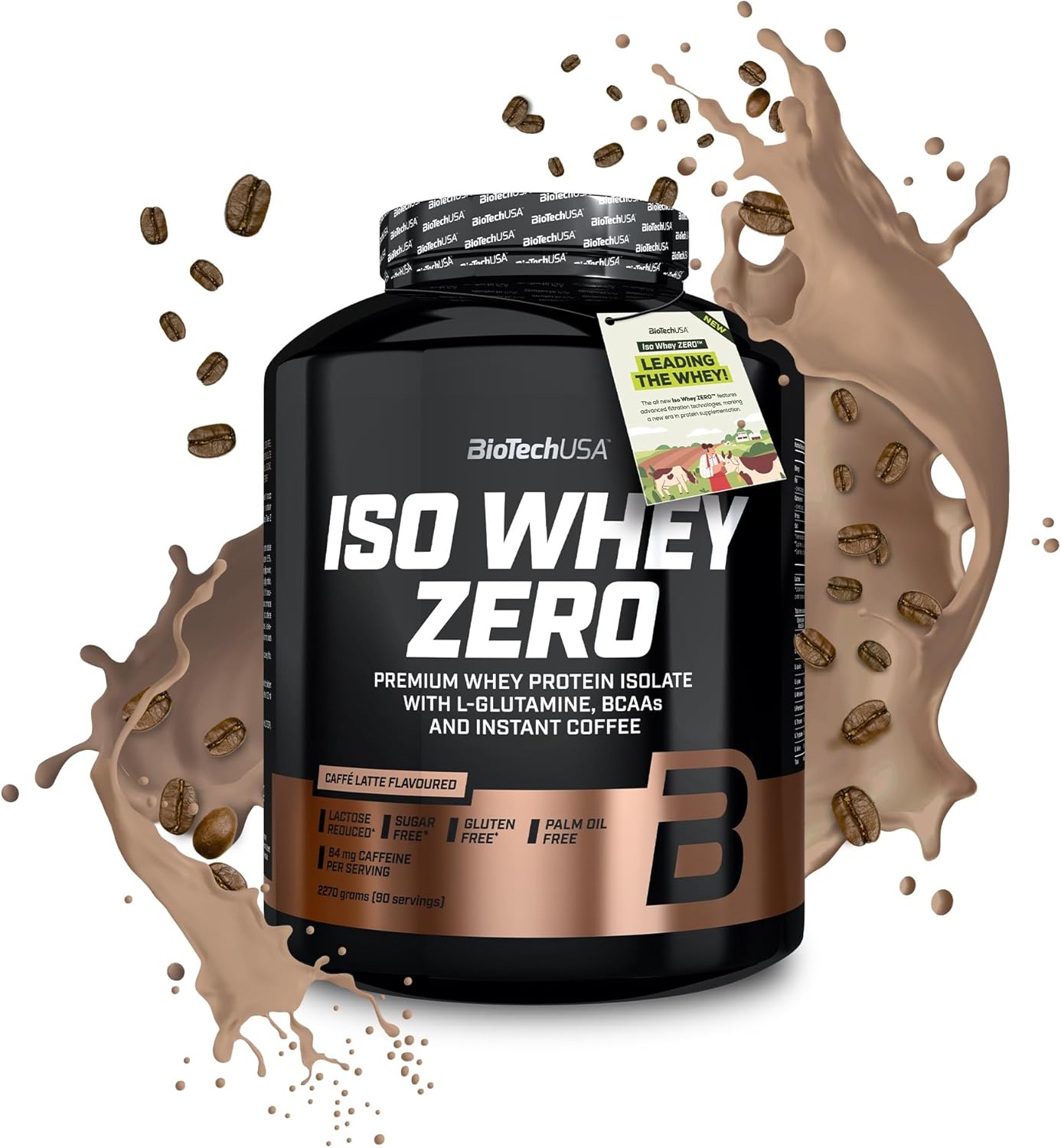 BioTechUSA Iso Whey Zero 2.27kg (5lbs) Premium Protein Powder - Low Carb, Lactose Free Whey Isolate for Muscle Recovery & Growth - Perfect for Post-Workout, Weight Loss & Fitness Enthusiasts