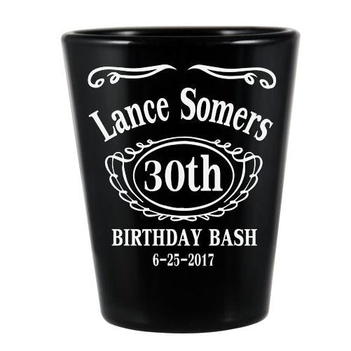 Customizable 1.75 oz Black Shot Glass - Personalized Party Favors for Birthday Bash, Bachelorette Party & Bar Events - Perfect for Drinking Games, Gifts & Celebrations