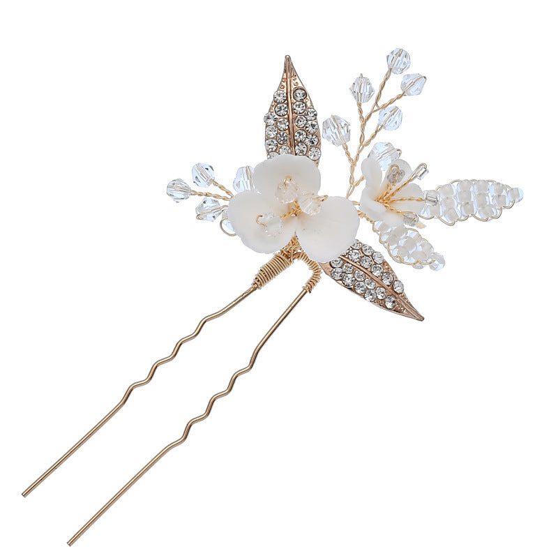 Elegant Gold Bridal Hair Comb & Pin Set (C172) - Perfect for Weddings, Prom, and Special Occasions - Wholesale Bulk Orders