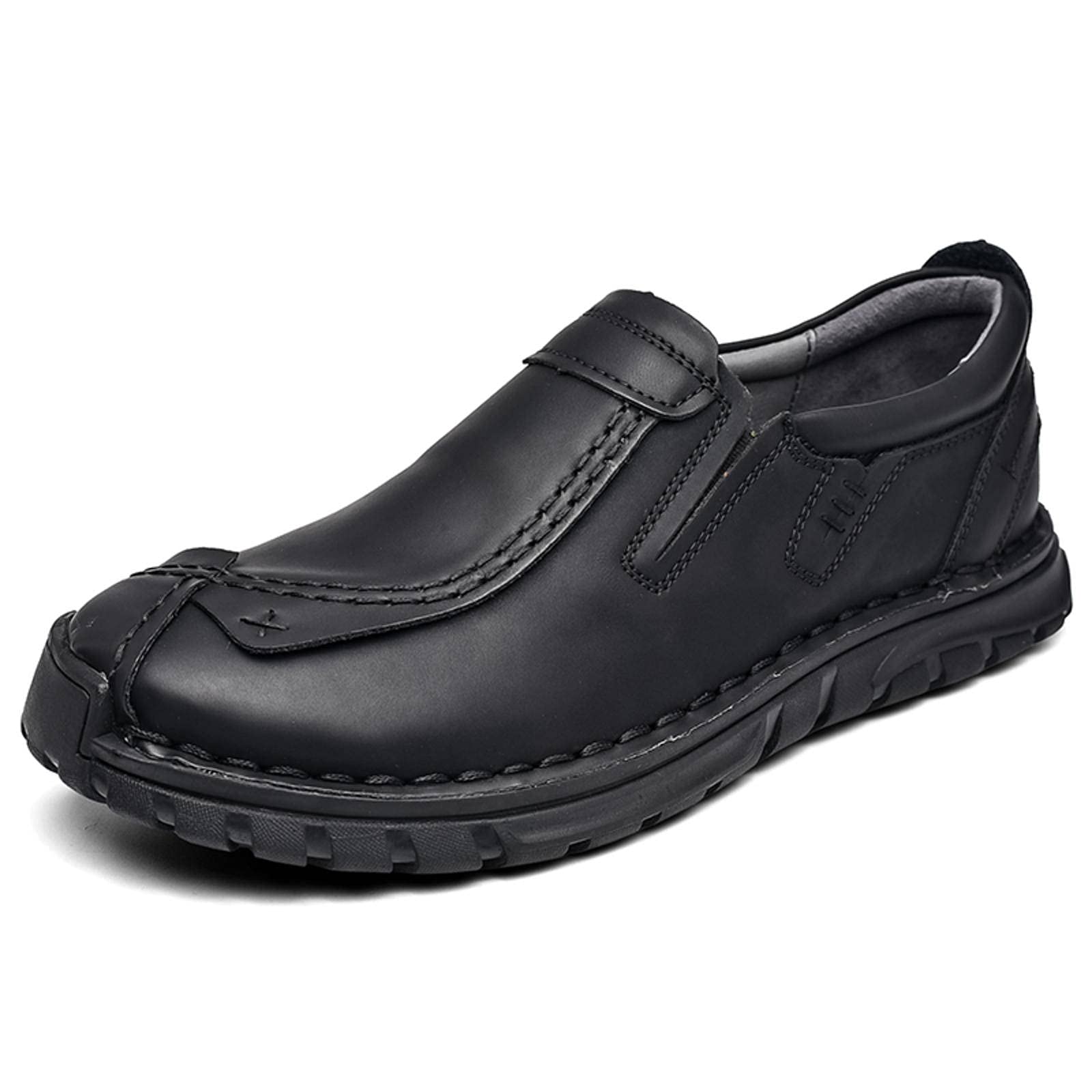 Men's Casual Leather Loafers - Slip On Breathable Comfortable Shoes for Outdoor Walking & Daily Wear - Perfect for Work, Travel & Relaxing