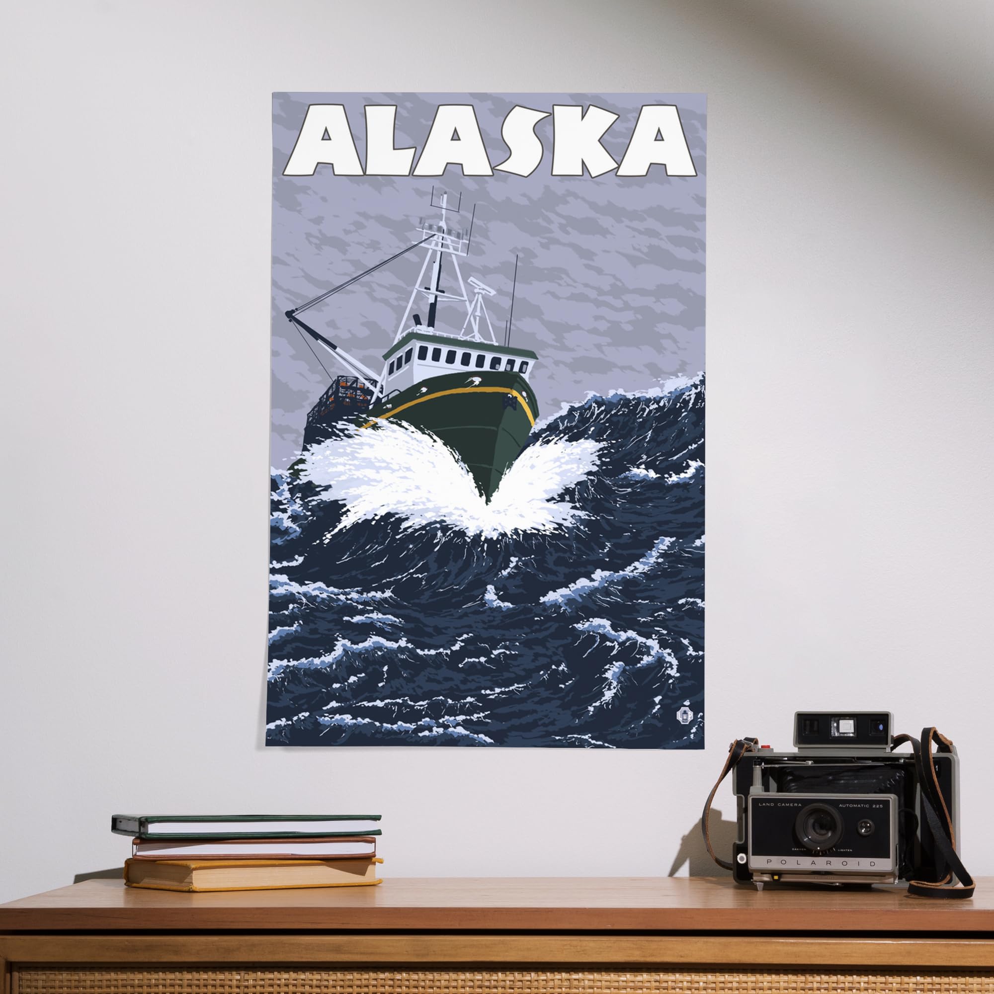 Lantern Press 16x24 Inch Giclee Art Print - Alaska Crab Boat Wall Decor - Perfect for Living Room, Bedroom & Office