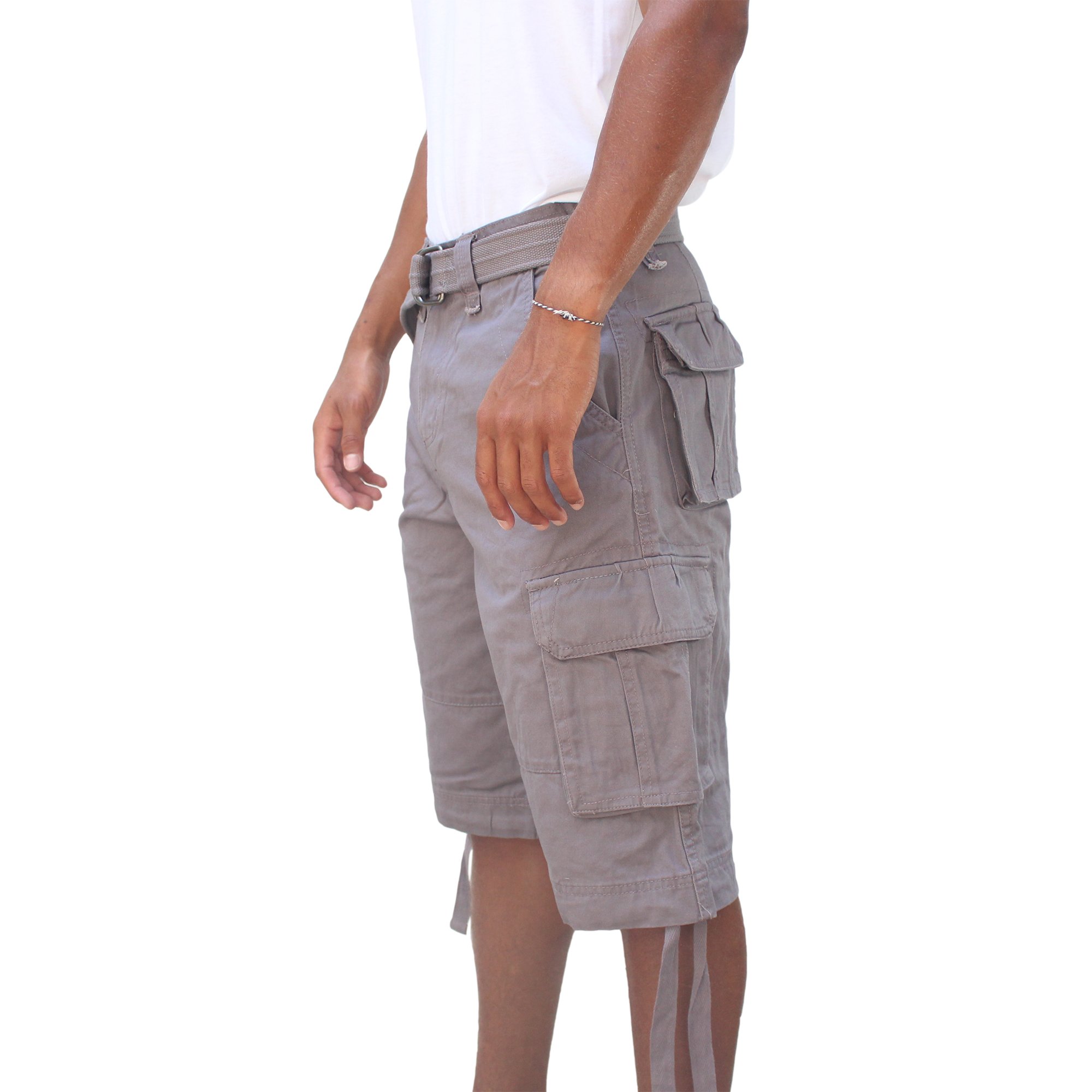 Big and Tall Men's Cargo Shorts with Belt Loops - Up to Size 50 | Comfortable Stretch Fit for Casual Wear, Outdoor Activities & Summer Vacations