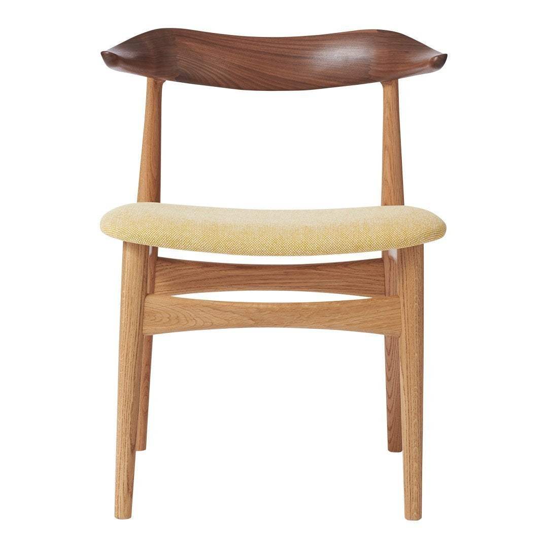 Knud Farch Cow Horn Chair Seat - Upholstered Warm Nordic Style for Living Room & Office Decor