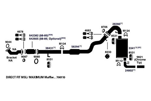 AP Exhaust Pipe 24802 - Durable Replacement for Trucks & SUVs