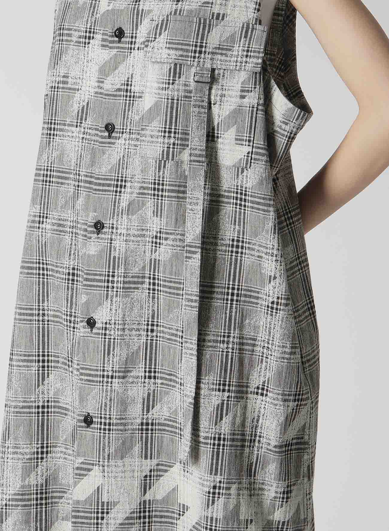 Stylish Cotton Linen Plaid Houndstooth Sleeveless Shirt Dress for Women | Casual Summer Dress for Outings, Beach, and Office Wear