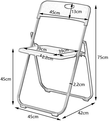 Portable Folding Chair Stool - Heavy Duty Steel Frame Office Chair for Training, Meetings, Home & Bathroom Use - Compact Space Saving Design for Small Apartments, Camping & Outdoor Events