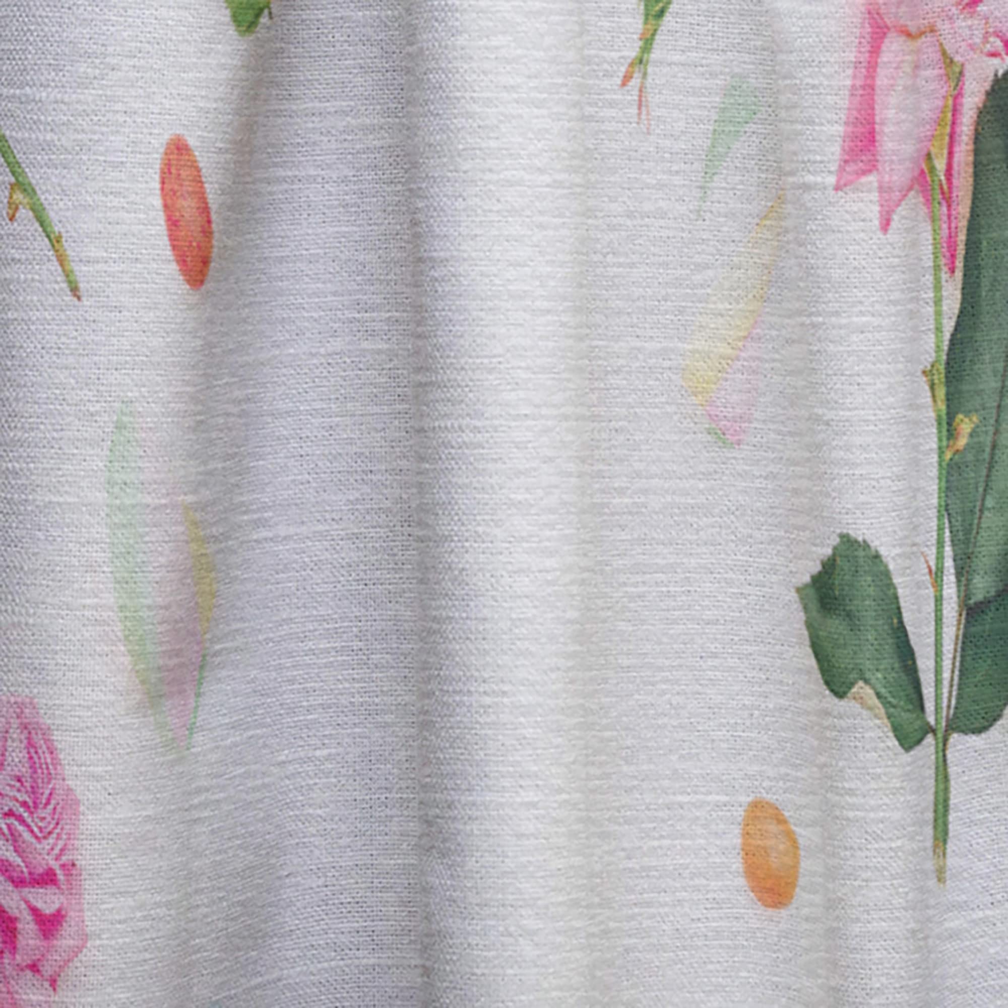 Floral Botanical Retro VI Thermal Insulated Curtains - Single Panel 52x63 Inches - Elegant Drapes for Bedroom & Living Room - Perfect for Home Decor, Privacy & Temperature Control