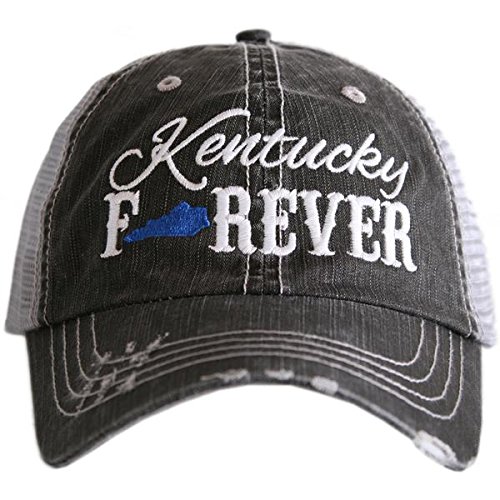 Kentucky Forever Trucker Hat - Adjustable Distressed Vintage Baseball Cap for Men & Women - Perfect for Outdoor Activities, Sports, and Casual Wear